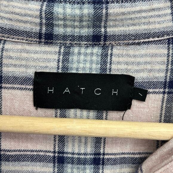 Hatch Maternity The Flannel Plaid Button-Down Soft Relaxed Shirt - Size 1/Small - Picture 6 of 10